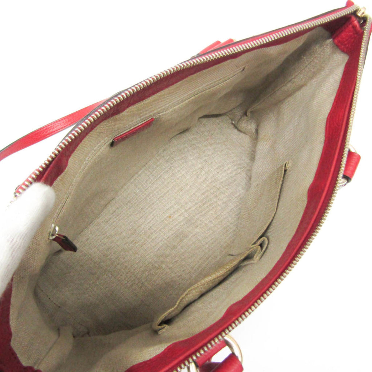 Gucci Interlocking G – Sac à main en cuir rouge (d'occasion)