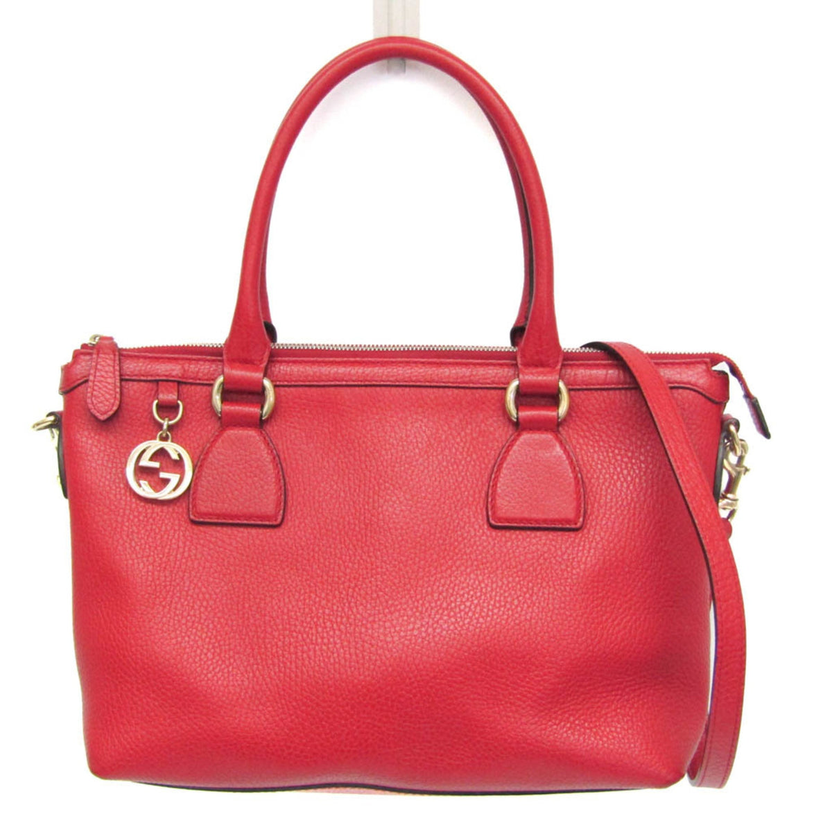 Gucci Interlocking G – Sac à main en cuir rouge (d'occasion)