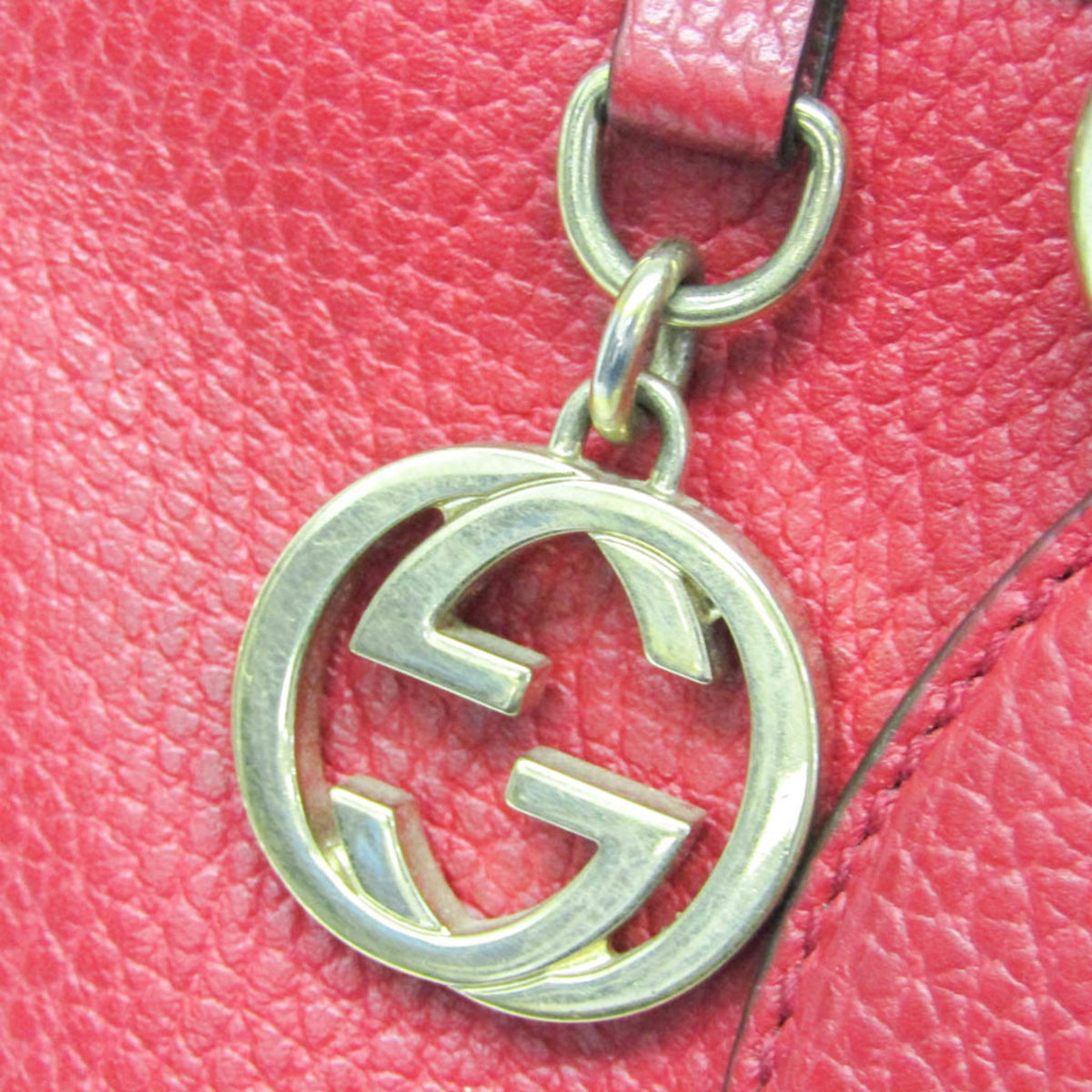 Gucci Interlocking G – Sac à main en cuir rouge (d'occasion)