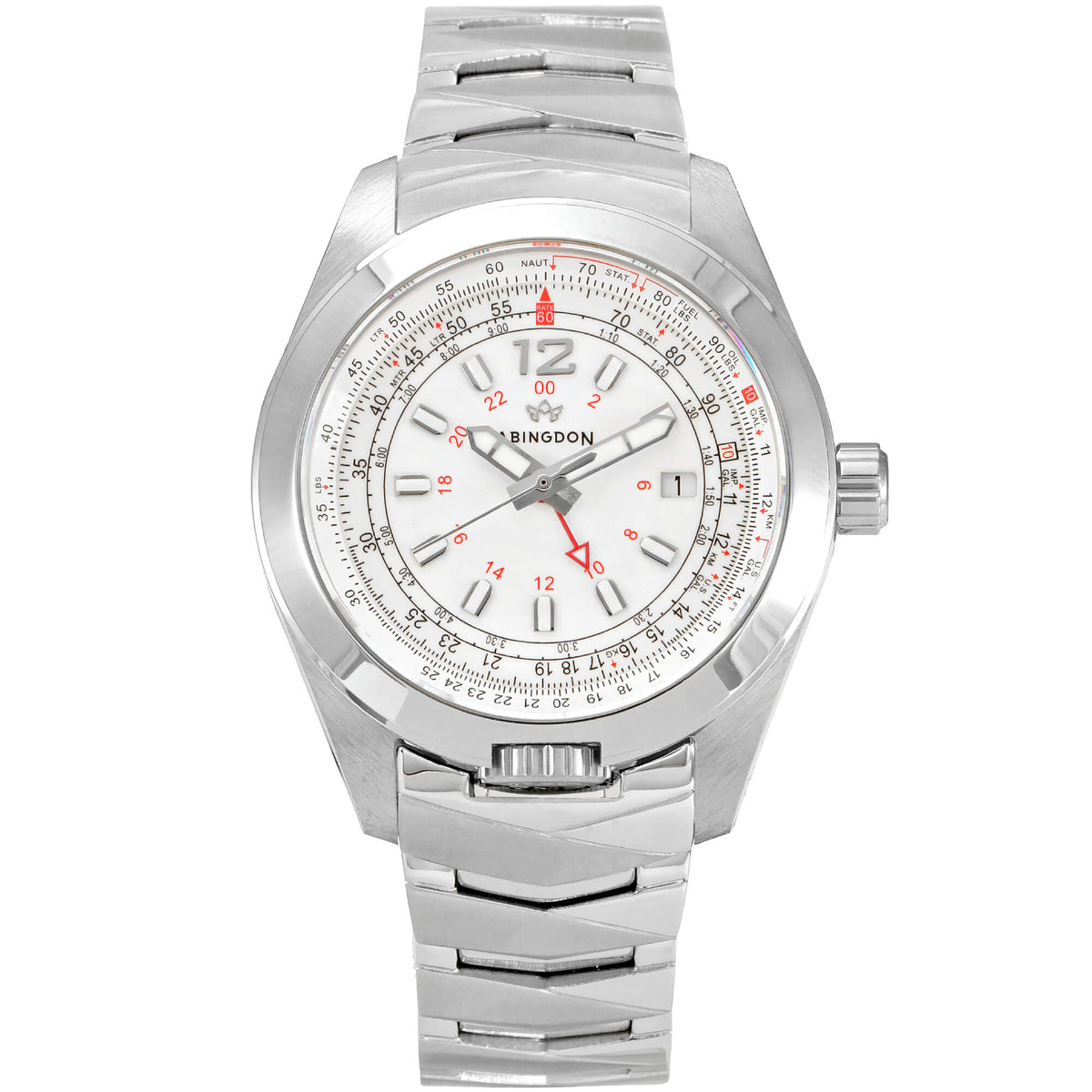 Montre Amelia – Montre à quartz GMT pour aviatrice, double fuseau horaire