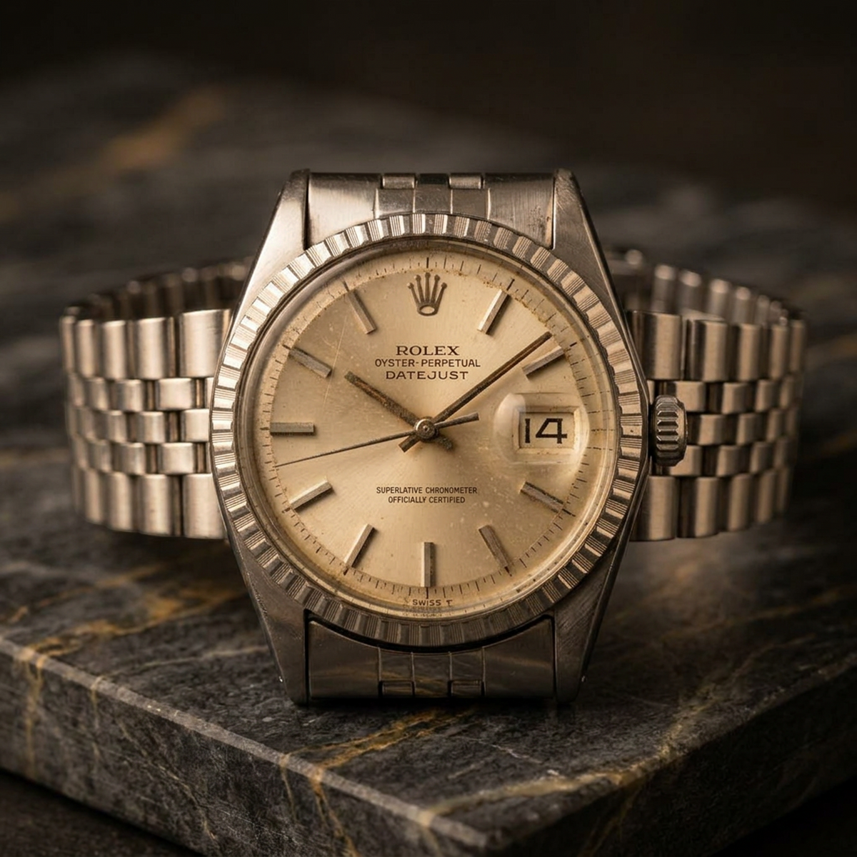 Rolex Datejust réf. 1603 – Acier, automatique, 36 mm (vintage)